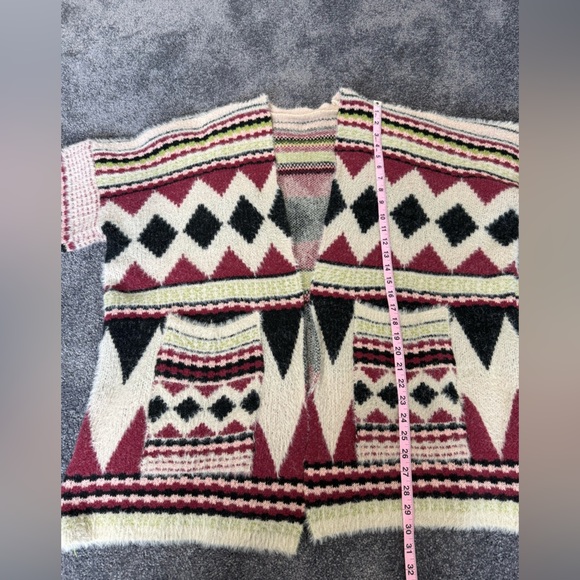 Raj Women's Boho Tribal Aztec Southwestern Open Front Cardigan Sweater One Size - Picture 6 of 8